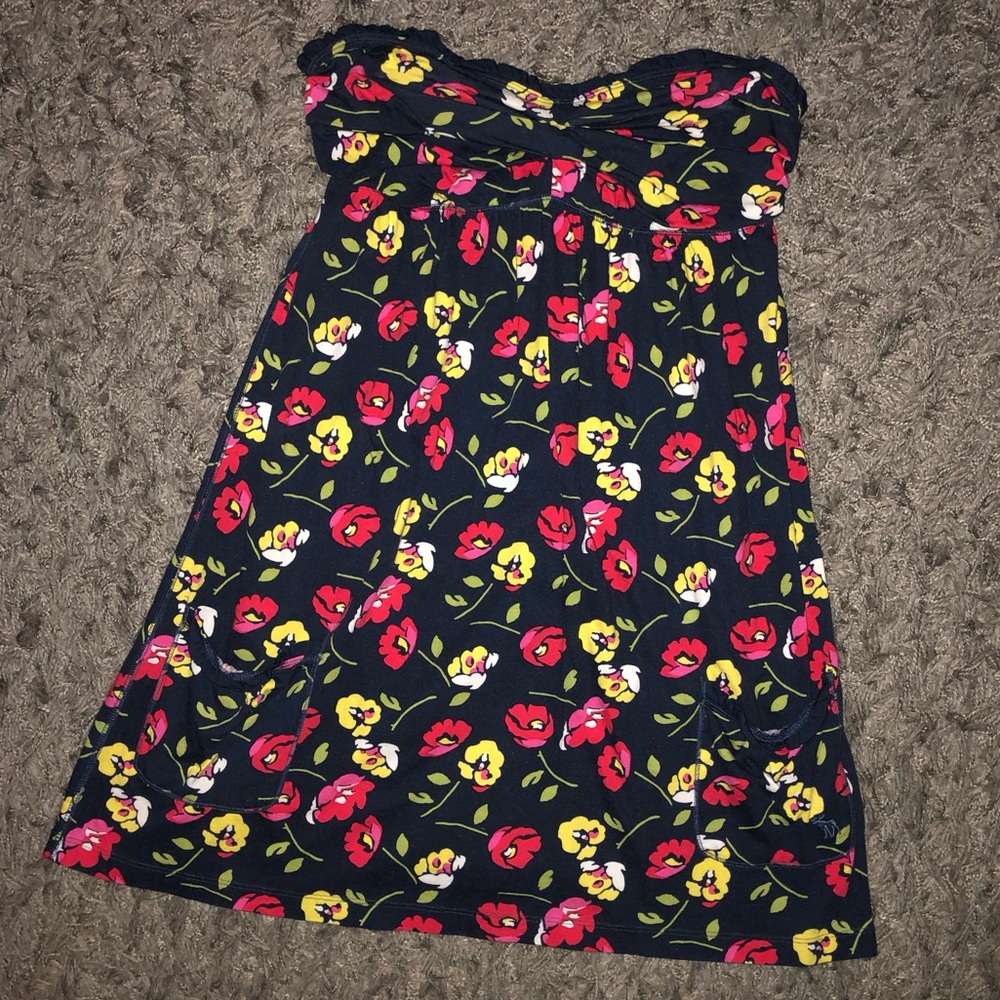 Vintage Rare Y2K Abercrombie & Fitch Strapless Floral Dress, Size L, New